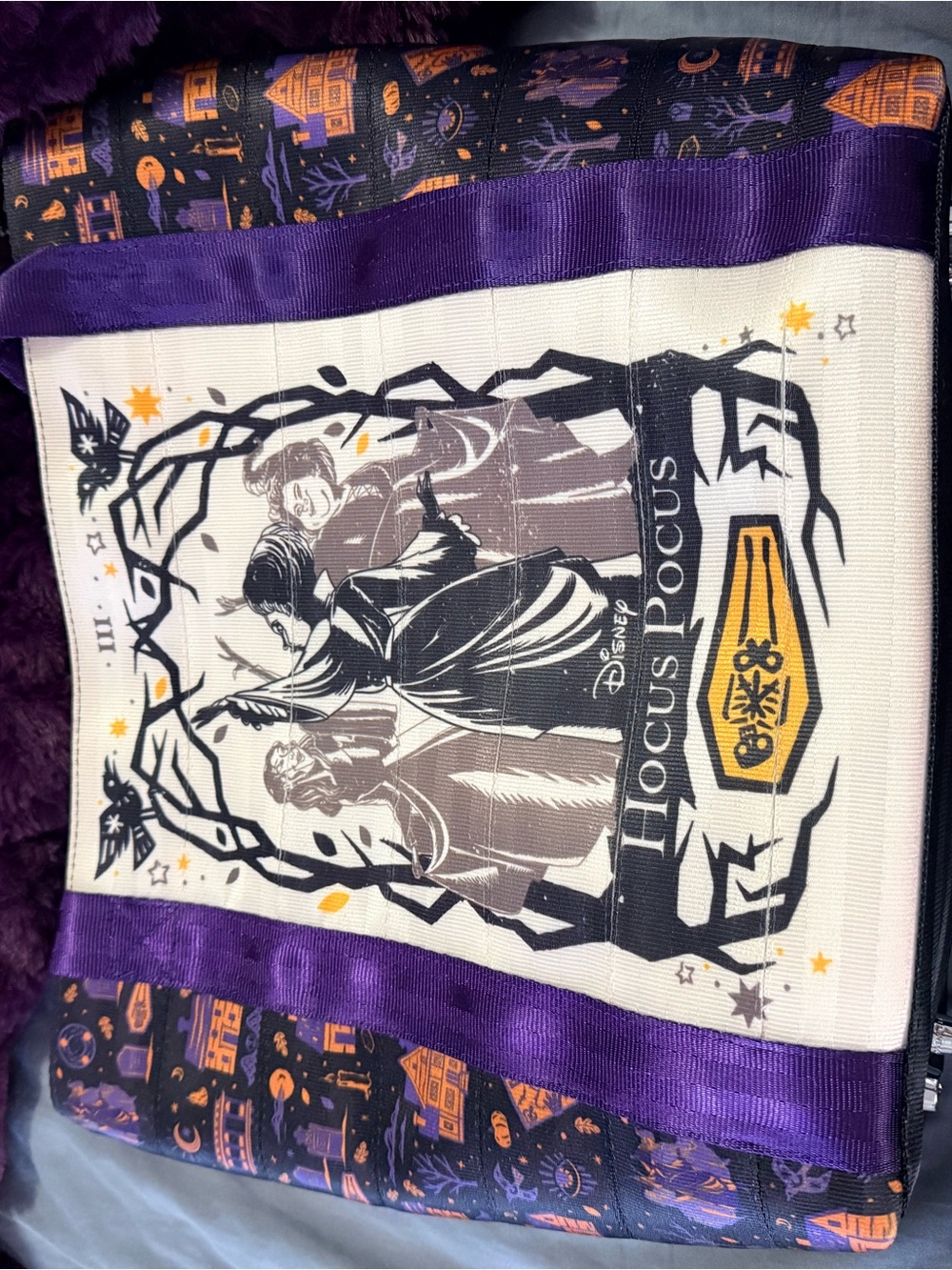 Harveys Hocus Pocus Purple and Black Halloween Tote